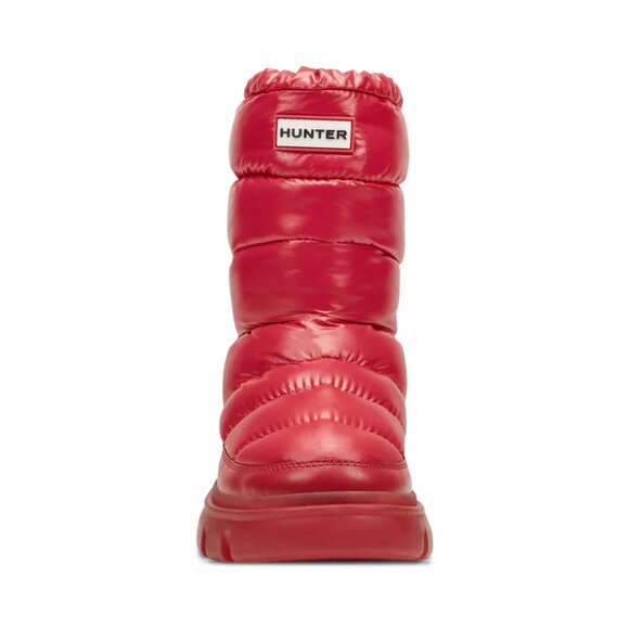 NEW HUNTER Waterproof Maribel Puffer Snow Boots in red for women 1025 8m4 - Picture 3 of 6